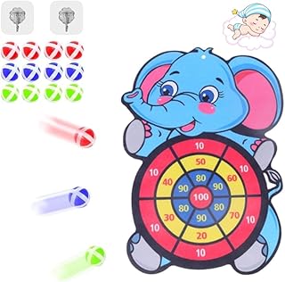 Cartoon Darts Board Games, Cute Animal Velcro Dart Board Outdoor Games Dart Board Toys, Children Cartoon Animal Dart Board Sticky Ball, 2024 Best Cartoon Dart Board Games (2pcs, D)