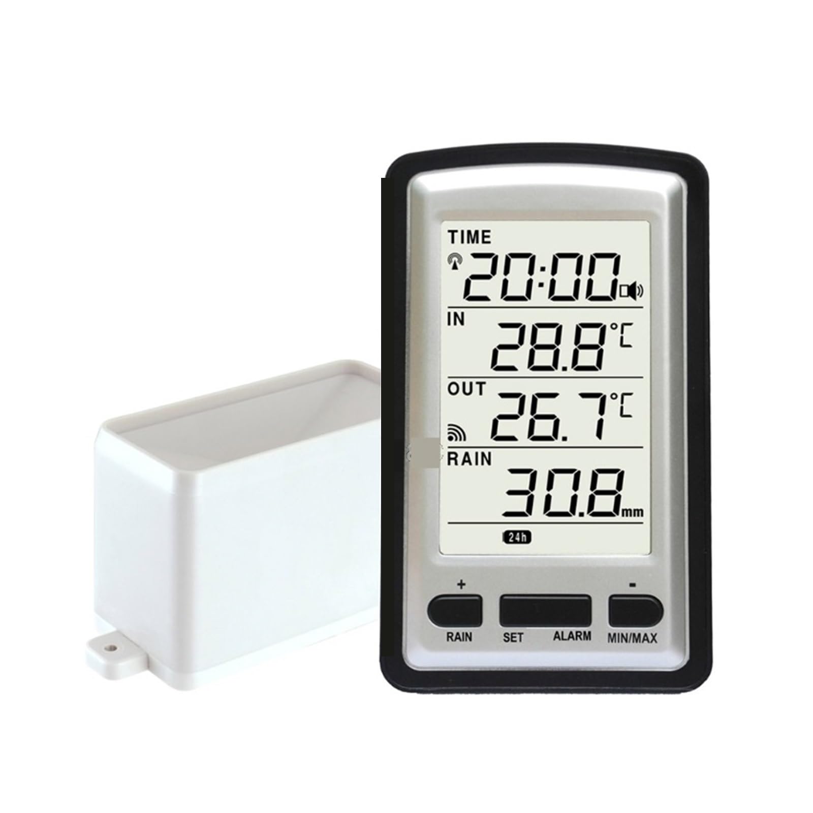 Bezprzewodowa Stacja Pogodowa Z Miernikiem Deszczu Wewnętrzny/zewnętrzny Rejestrator Temperatury Dokładny Szybki Monitorowanie Czasie Rzeczywistym