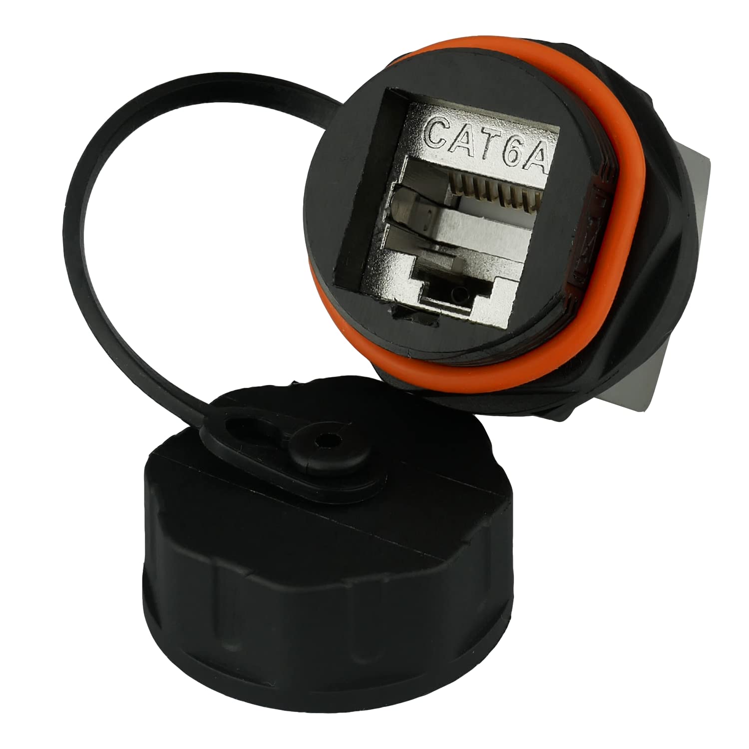 AIXONTEC 10 x IP 68 Cat6A RJ45 Netzwerk Buchse Frontpanel mounted Ethernet LAN Verbinder RJ-45 Jack 10 Gigabit Verbindungs Module Cat.7 Cat.6 Cat.8 Patch Kabel werkzeuglos