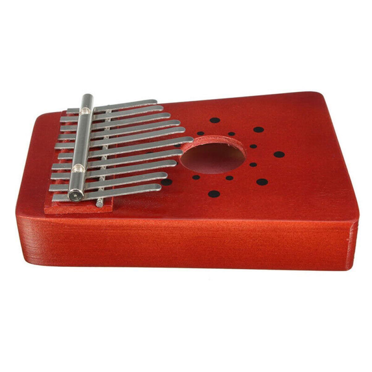 ERINGOGO Red Key Kalimba Thumb Piano 10 Notes Portable Vintage Acacia Mangium Coordination Instrument for Boys and Girls