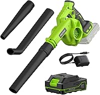 PULITUO Cordless Leaf Blower 20V 120MPH with Battery & Charger - Lightweight 3lb Electric Blower for Lawn Patio Yard Cleanup