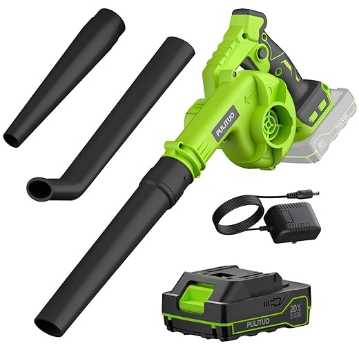 Leaf Blower Cordless with Battery and Charger, 20V Electric Cordless Blower 120MPH Small Leaf Blower, Lightweight Battery Blower Yard Tools Grass Blowers for Lawn Care Patio Backyard Leaves and Dust