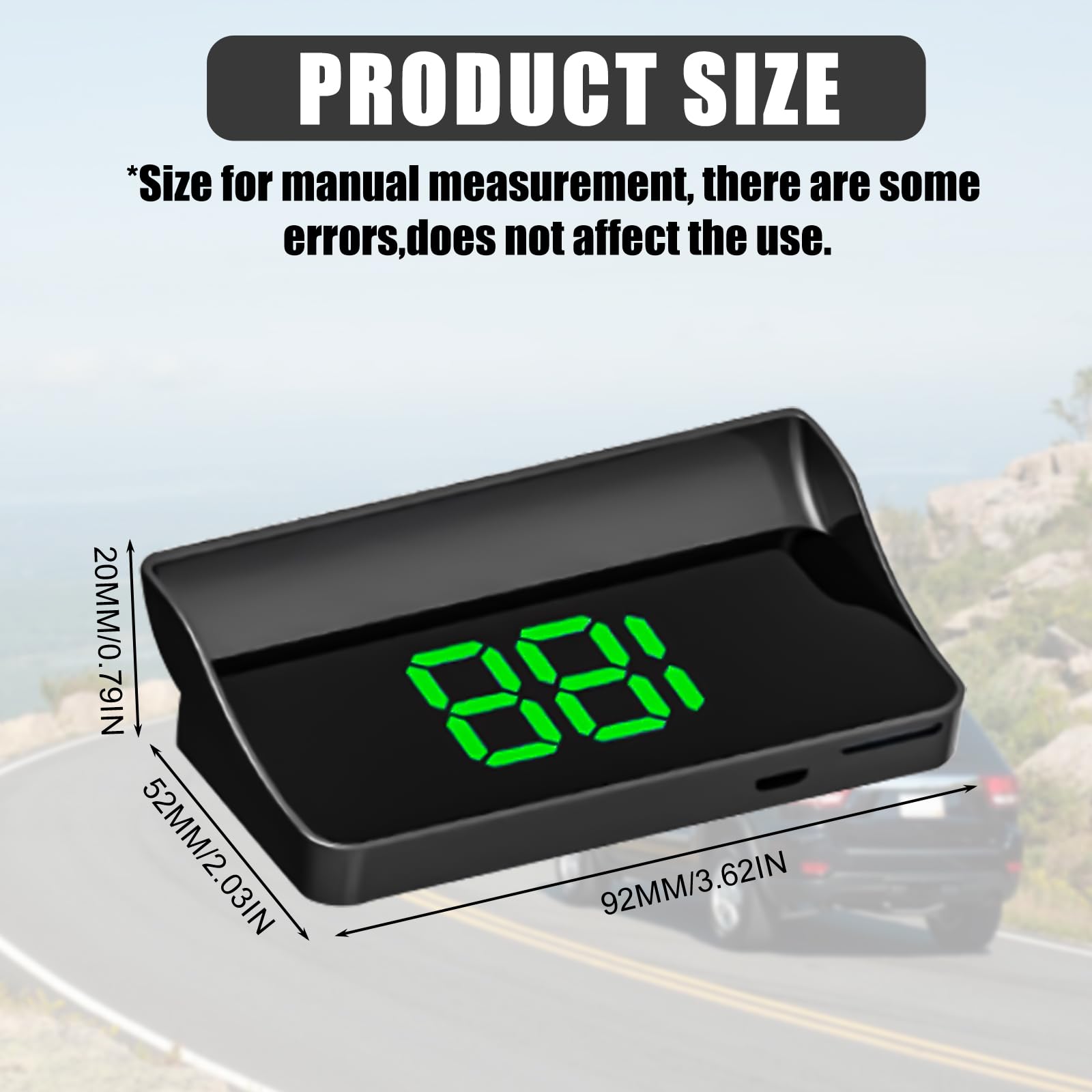 Écran Tête Haute Voiture HUD - Affichage Vitesse GPS + Double Puce Beidou - USB Plug & Play - Universel KMH