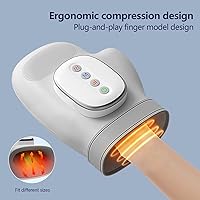 Vista 6 de Masajeador de manos con calor y compresión, para artritis y túnel carpiano, calentador de muñeca, masajeadores de dedos, rodillos de amasado