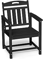 Vista 23 de Ciokea HDPE - Juego de comedor al aire libre, juego de mesa y sillas de patio de 7 piezas con agujero para paraguas, juegos de comedor de patio