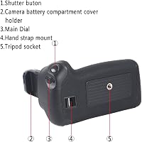 DSTE Infravörös Távirányítós Akkumulátor Markolat Canon EOS 6D DSLR Fényképezőgéphez, BG-E13 Kompatibilis, 2db LP-E6 Akkuval 5