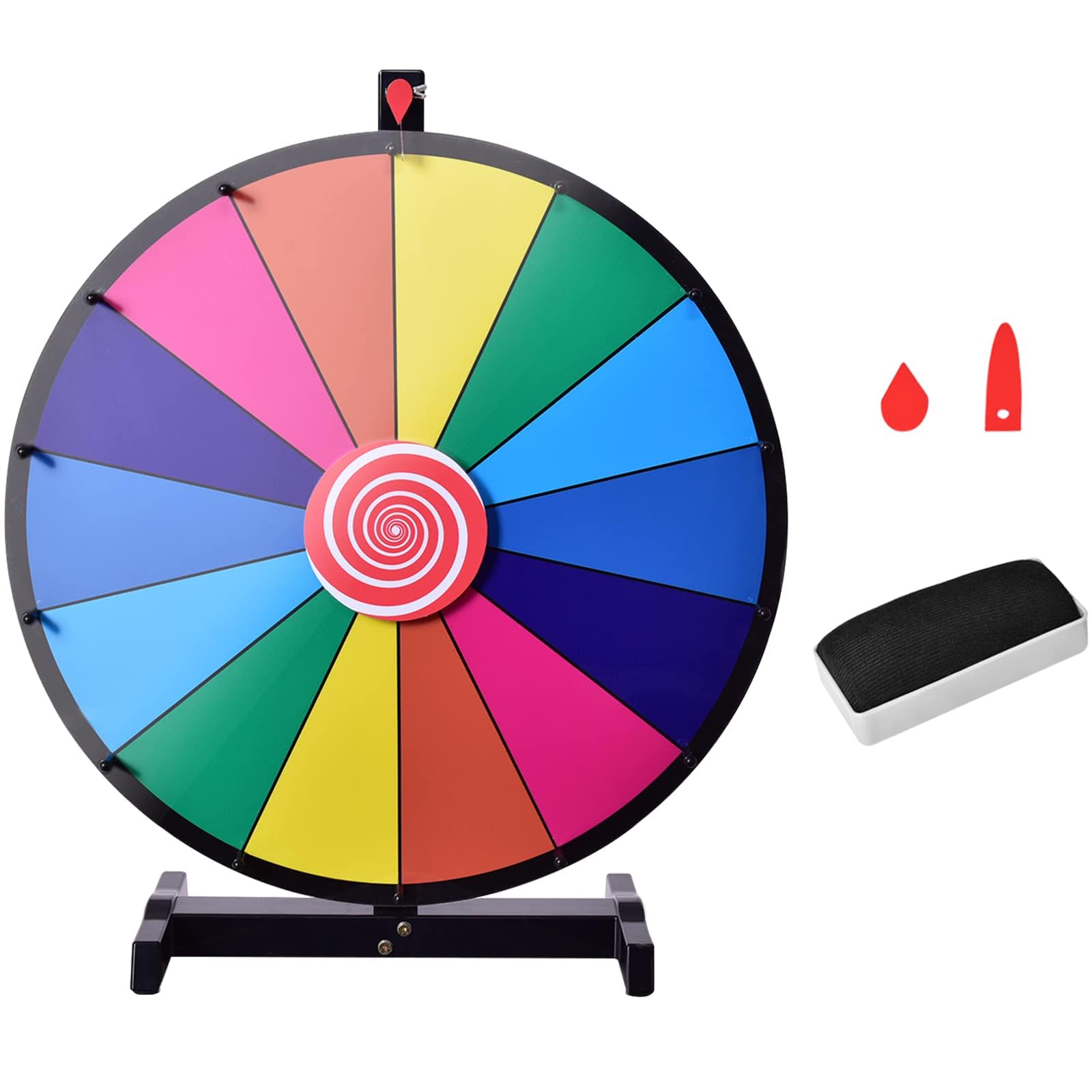 RELAX4LIFE Gioco Ruota della Fortuna (Φ60cm 14 Slots,Modello 2)