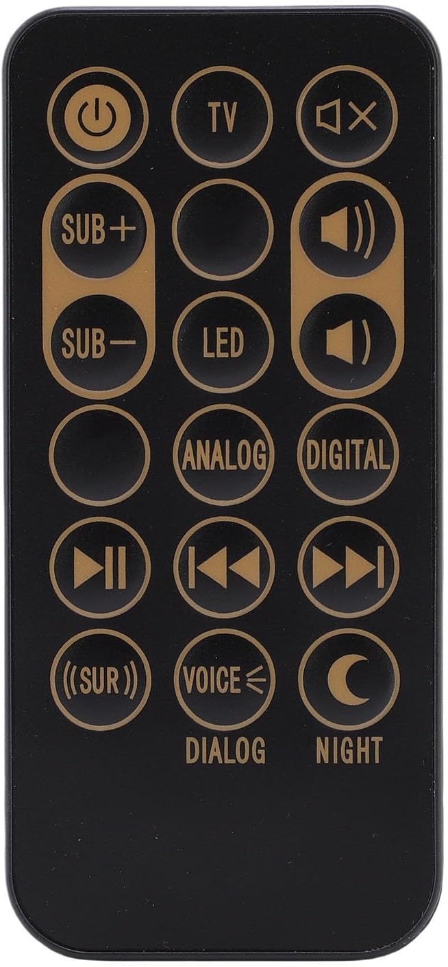 Soundbar Remote Control Replacement for Klipsch Speakers, Compatible with RSB-3, RSB-6, -8, R-4B Sound Bar System Models