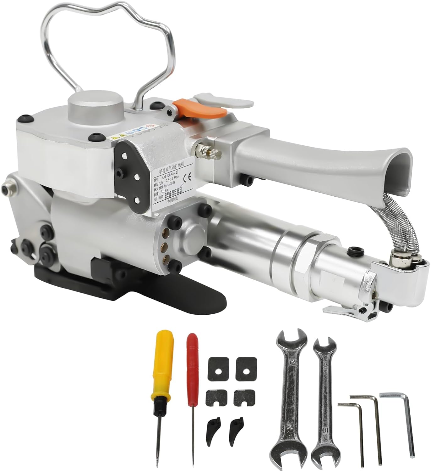 ZONEPACK Pneumatic Strapping Tool Handheld Baler Package Packaging Machine PP PET Portable Wrapping Strapping Machine 1/2Inch to 3/4Inch (13-19mm)