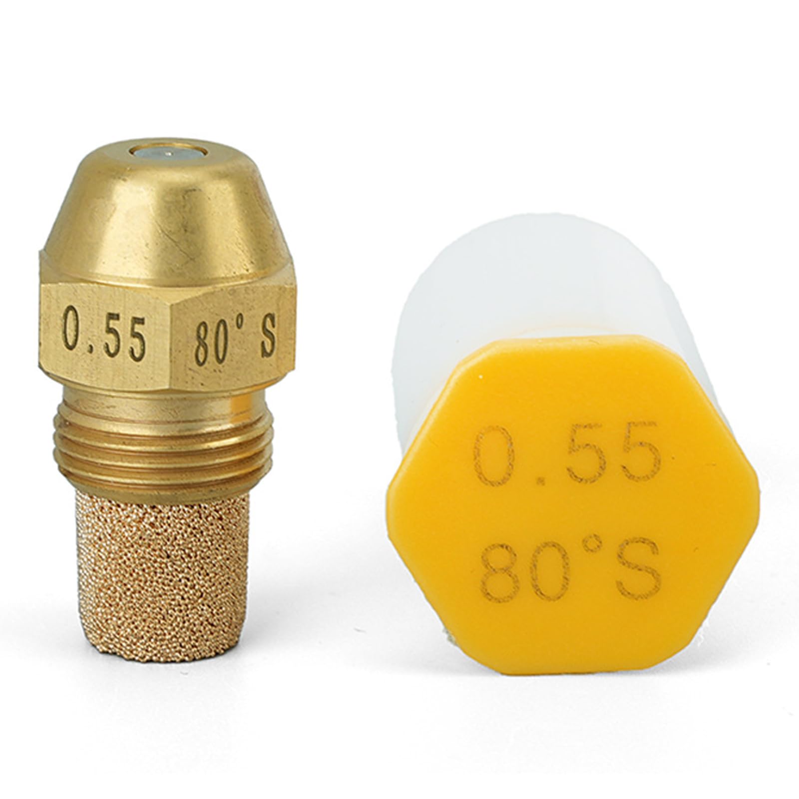 Alksubbm Bronze/Coal 80 Degree Metal Fuels Furnaces Nozzle High Efficiency Nozzel For Industrial Heating Equipment With 14 Gph Option Stove Nozzle Combustion
