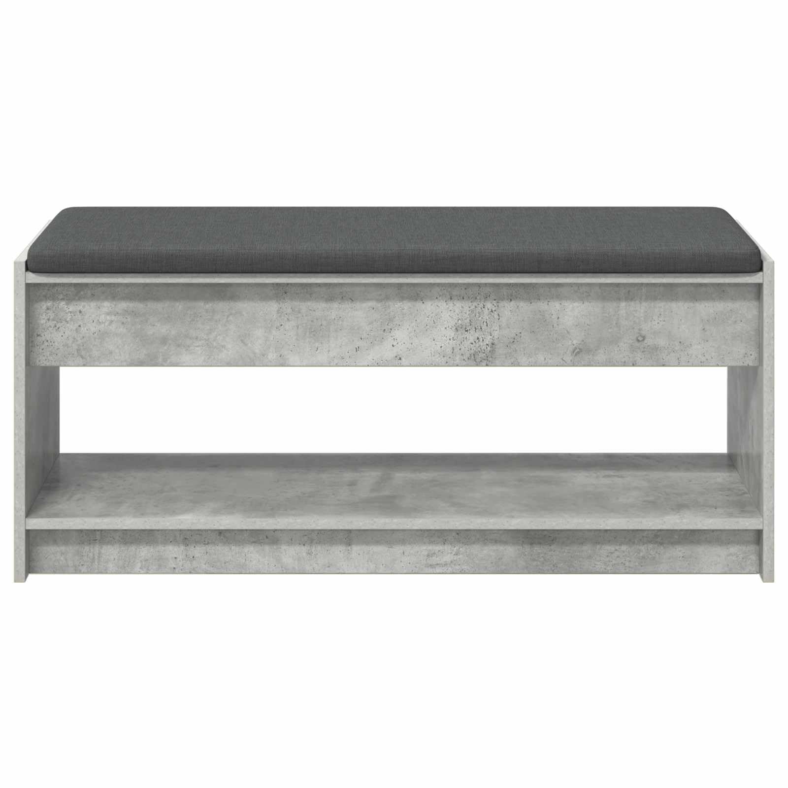 Ławka do przedpokoju Beton szary 103 x 38 x 45 cm z półkami do