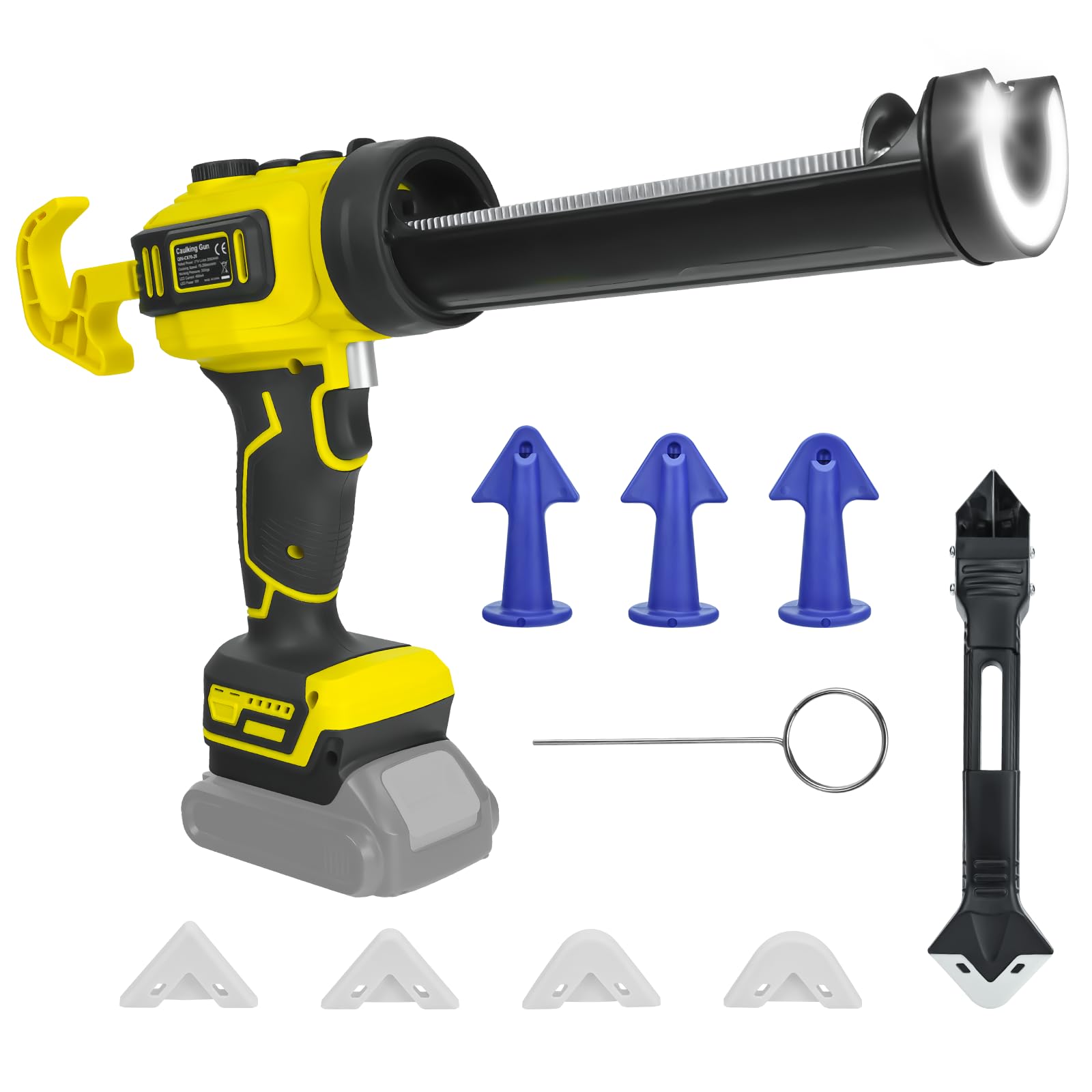 Pistola de calafateo inalámbrica mejorada para batería Dewalt de 20 V, velocidad infinitamente variable