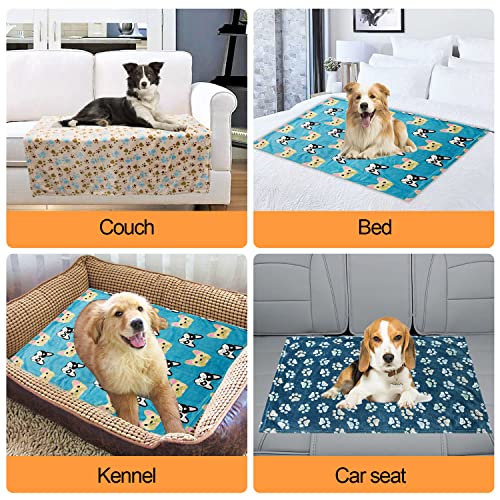 1 Pack 3 Blankets For Dogs Blankets For Large Dogs Medium Dog Blanket Super Soft Fluffy Premium Fleece Pet Blanket Flannel Throw For Dog Puppy Cat Paw Blanket(41X31 Inch) #TOP3
