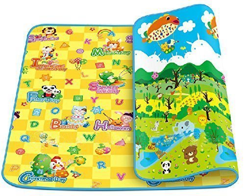 GLIVE (LABEL) Baby Crawling Play Mats Crawl Carpet Infant Care Waterproof Mattress (90 x 120 cm / 3 x 4 Feet)