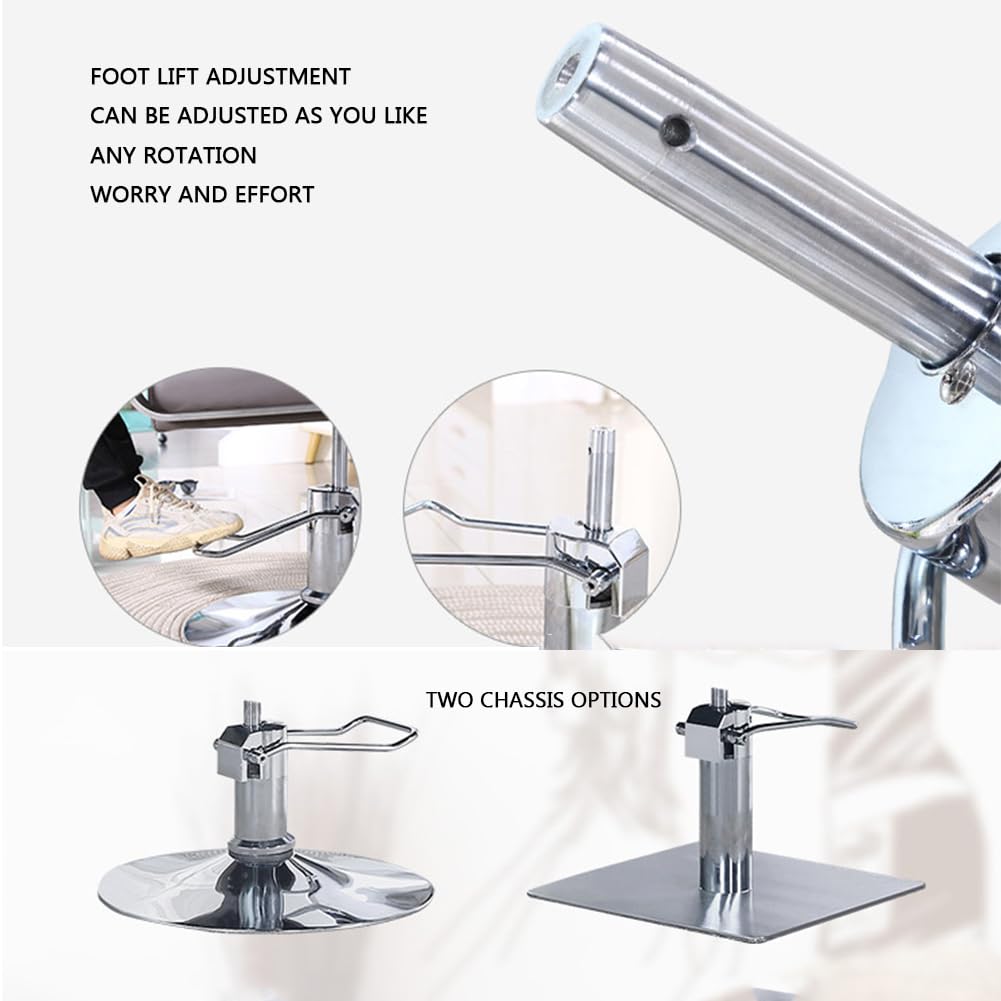 Silla de peluquería hidráulica ajustable de alta calidad, muebles modernos para salón de belleza, giratorio de 360°, soporta 150 kg, color marrón, estética elegante para profesionales de peluquería