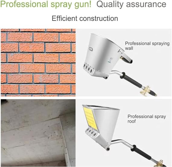 Mortar Sprayer Plaster Sprayer,Texture Concrete Stucco Plaster Pneumatic Cement Spray Gun,Wall Paint Sprayer Concrete Spray Hopper,Stucco Spray Gun for Wall Ceilings