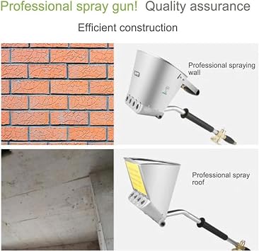 Mortar Sprayer Plaster Sprayer,Texture Concrete Stucco Plaster Pneumatic Cement Spray Gun,Wall Paint Sprayer Concrete Spray Hopper,Stucco Spray Gun for Wall Ceilings