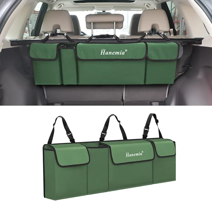 JHCtech Organizador Para Asiento Trasero, Impermeable, Plegable, Bolsa Para Asiento De Coche, Organizador Para SUV, Parte Trasera Inclinada, Camiones, Furgonetas