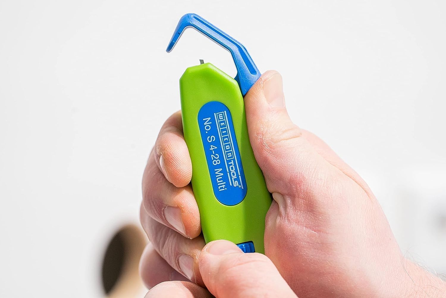 WEICON Coltello Per Cavi S 4-28 - Spellafili Professionale, Lama A Gancio Retrattile, Campo 4-28mm, Made In Germany - Foto 7