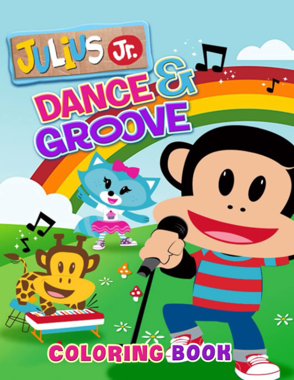 Julius Jr Coloring Book: One Sided Coloring Pages for Kids Ages 2-4 4-6 4-8 8-12 & Toddlers Adults