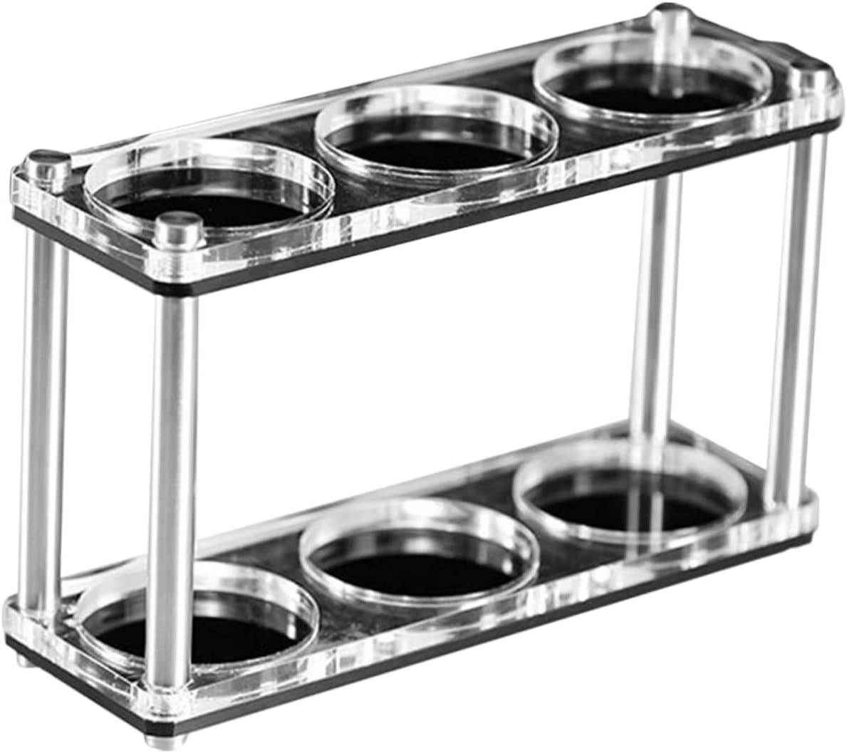 Acrylic Double Layer Coffee Utensil Storage Rack Tamper Holder Base for Home Restaurant Ergonomic Design Compact Easy to Clean