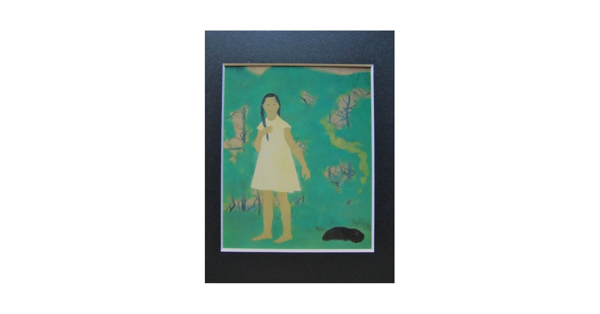 Amazon.co.jp: 高山辰雄、『少女』、画集画、状態良好、高級額装