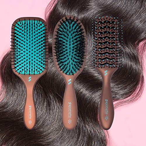 Spornette Ion Fusion Vent Brush, Tipped Nylon Bristles - For Blowouts, Blow Drying, Styling, Volumizing & Detangling Medium To Long Hair - All Hair Types For Men, Women And Children #TOP7