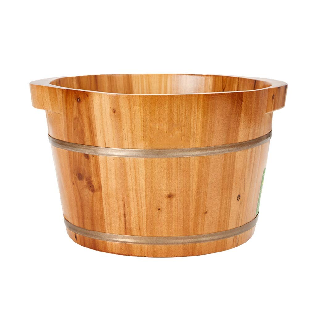 Barile per Piedi,Secchio da Bagno in Legno per Massaggio,Fatto a Mano,Pediluvi Superficie Liscia,Accessori per Il Bagno Anniversario Comfortable Anniversary