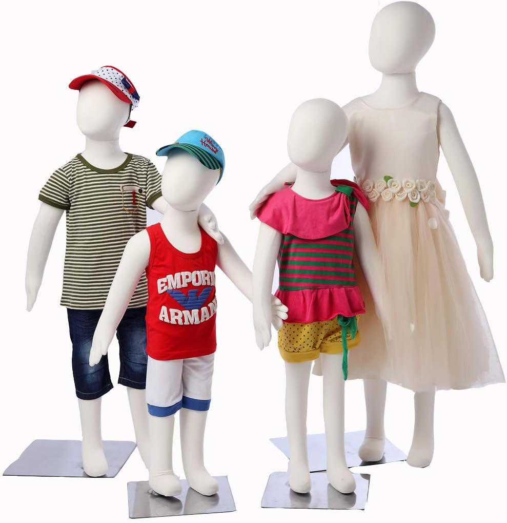 Eurohan Display R3468 4 x Child Mannequin Kids Variable Bendable Doll Mannequin