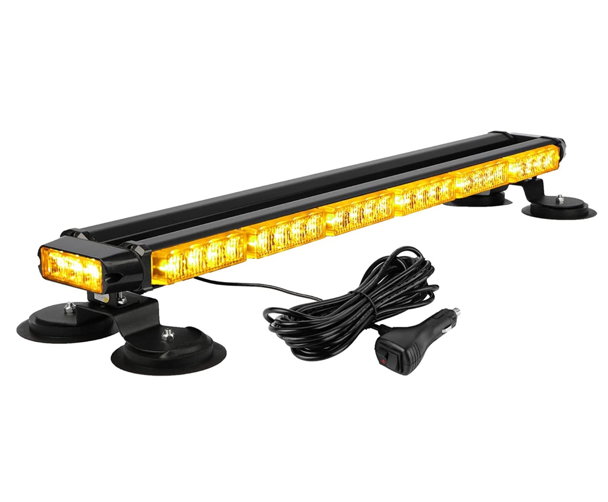 Luce Strobo 54 LED 12/24V 75cm Magnetica Luce Emergneza Avvertenza per Auto Luce Stroboscopica di Emergenza Veicoli di Soccorso
