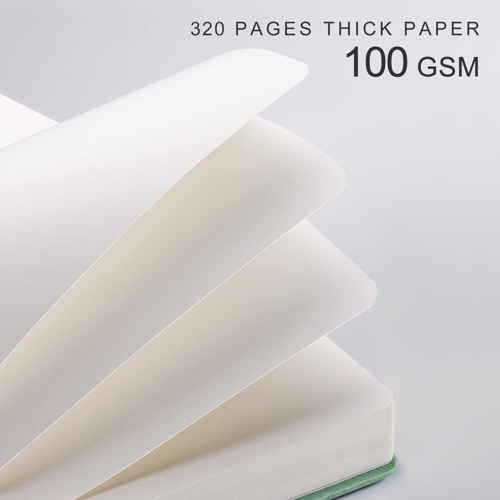 EMSHOI A5 Notebook Blank Journal, 320 Pages, 100gsm Thick Paper, Hardcover Leather, Art Sketchbook for Drawing Unlined - Image 3