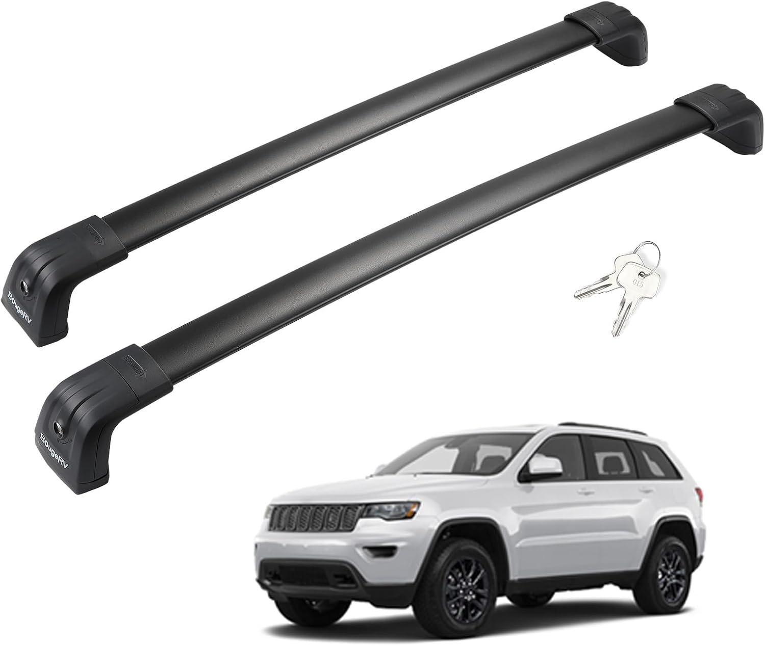 BougeRV Roof Rack Cross Bars Compatible with Jeep Grand Cherokee Altitude & SRT