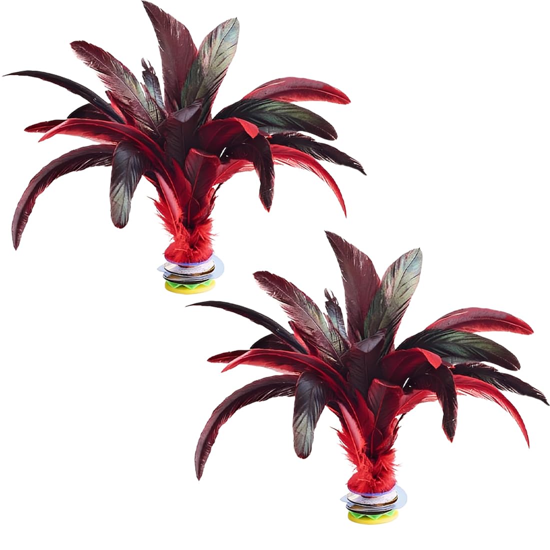 2 Piezas Indiaca Featherball Hand Badminton Shuttlecock Beach Entertainment