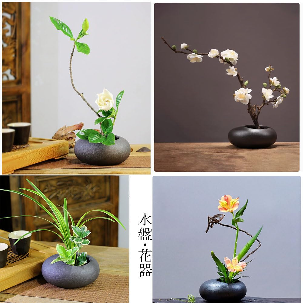 Amazon.co.jp: 花器 水盤花瓶おしゃれ KuFuccj 1個入り花器 陶器