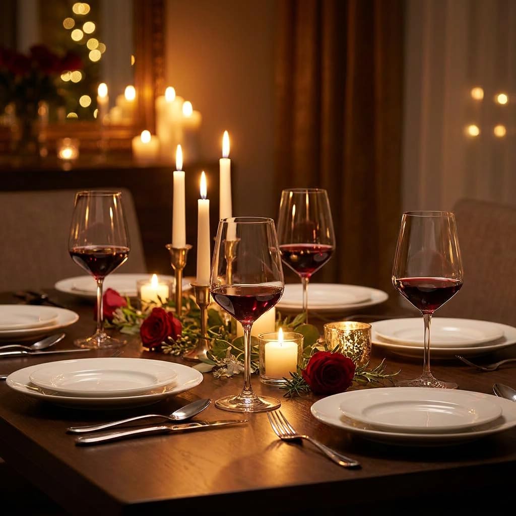 Generisch Lot de 4 verres à vin en Tritan de qualité supérieure (400 ml) incassables et transparents - Verres d'extérieur incassables avec tige - Pour camping, piscine, pique-nique et jardin - Sans