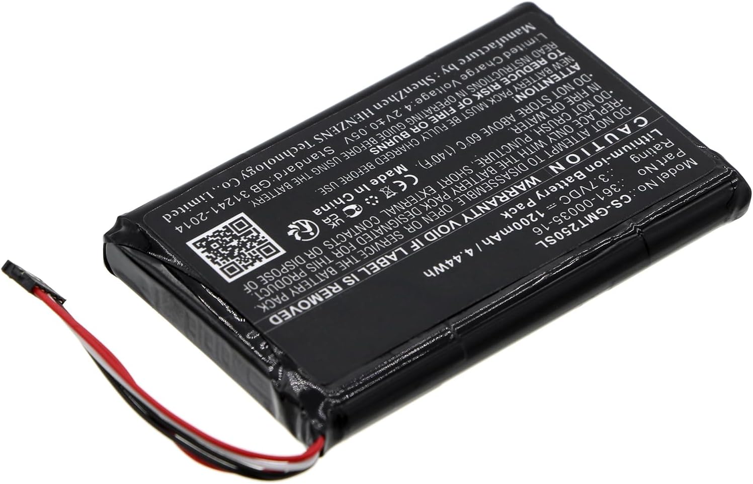 Replacement Battery for Garmin TT25 GPS Dog Tracking Collars, A04223, Alpha 100, for 361-00035-16