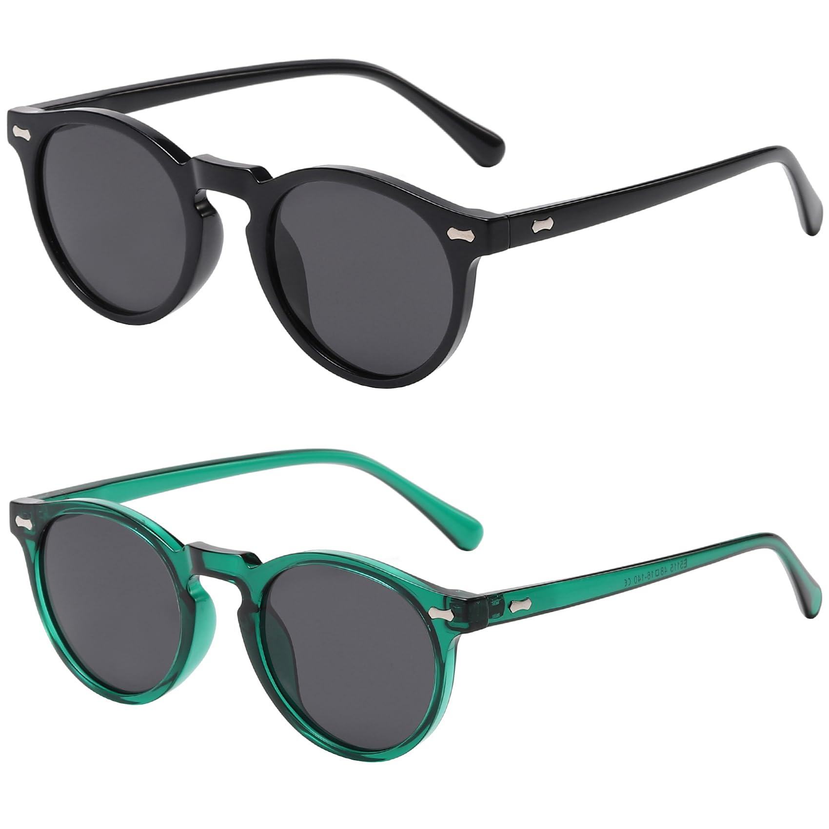 MUNSADE Vintage Polarized Sunglasses for Men Women Stylish Retro Round Sun Glasses UV Protection