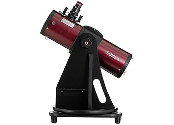 EDISLA Astra 114mm Tabletop Reflector Dobsonian Telescope - Ultra-Premium Optical Coatings - Advanced Focuser Upgrade - Superior Accessories - Robust Build - Comes Pre-Assembled (Luxe Crimson Red)