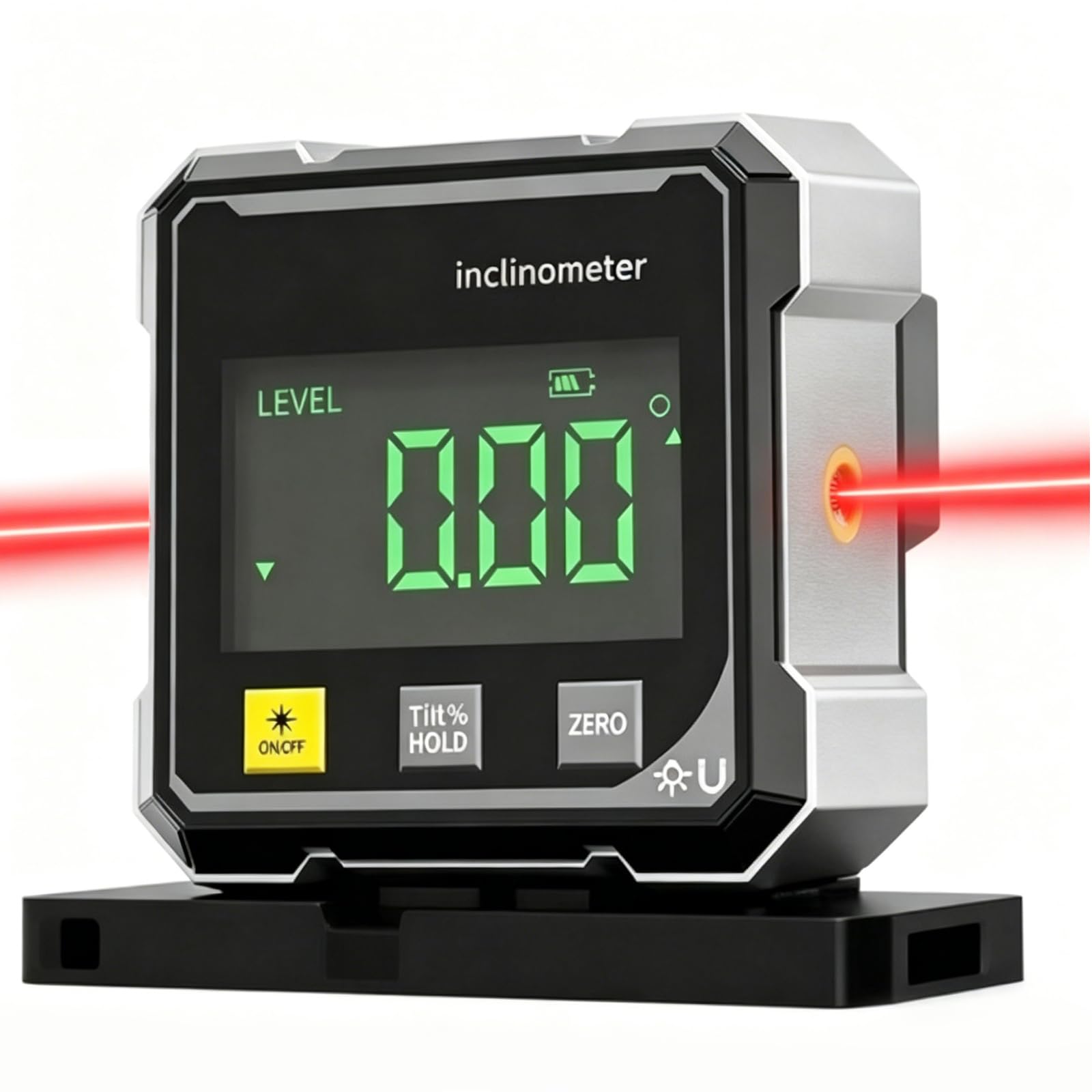 Livella Digitale Ricaricabile, Goniometro digitale, inclinometro laser, Inclinometro Digitale Ricaricabile, inclinometro, Level Box con Laser Elettronico, livella digitale con display LCD