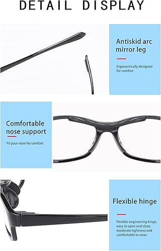 Miniatura 6 de Gafas deportivas, gafas de seguridad para fútbol, con correa ajustable, patillas intercambiables para hombres y jóvenes
