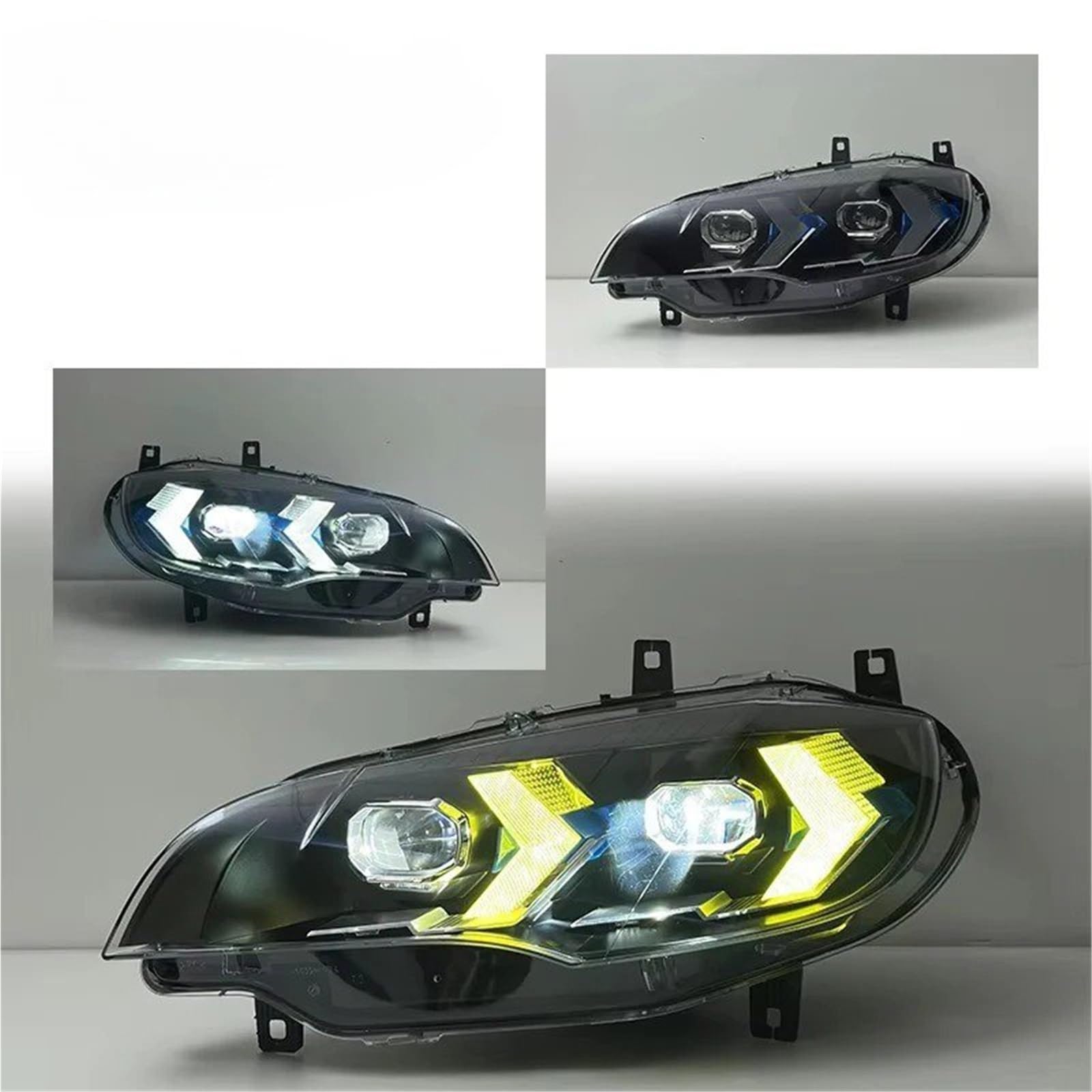 Para BMW Para X6 E71 2007-2014 Conjunto Faros Delanteros Coche Faro LED