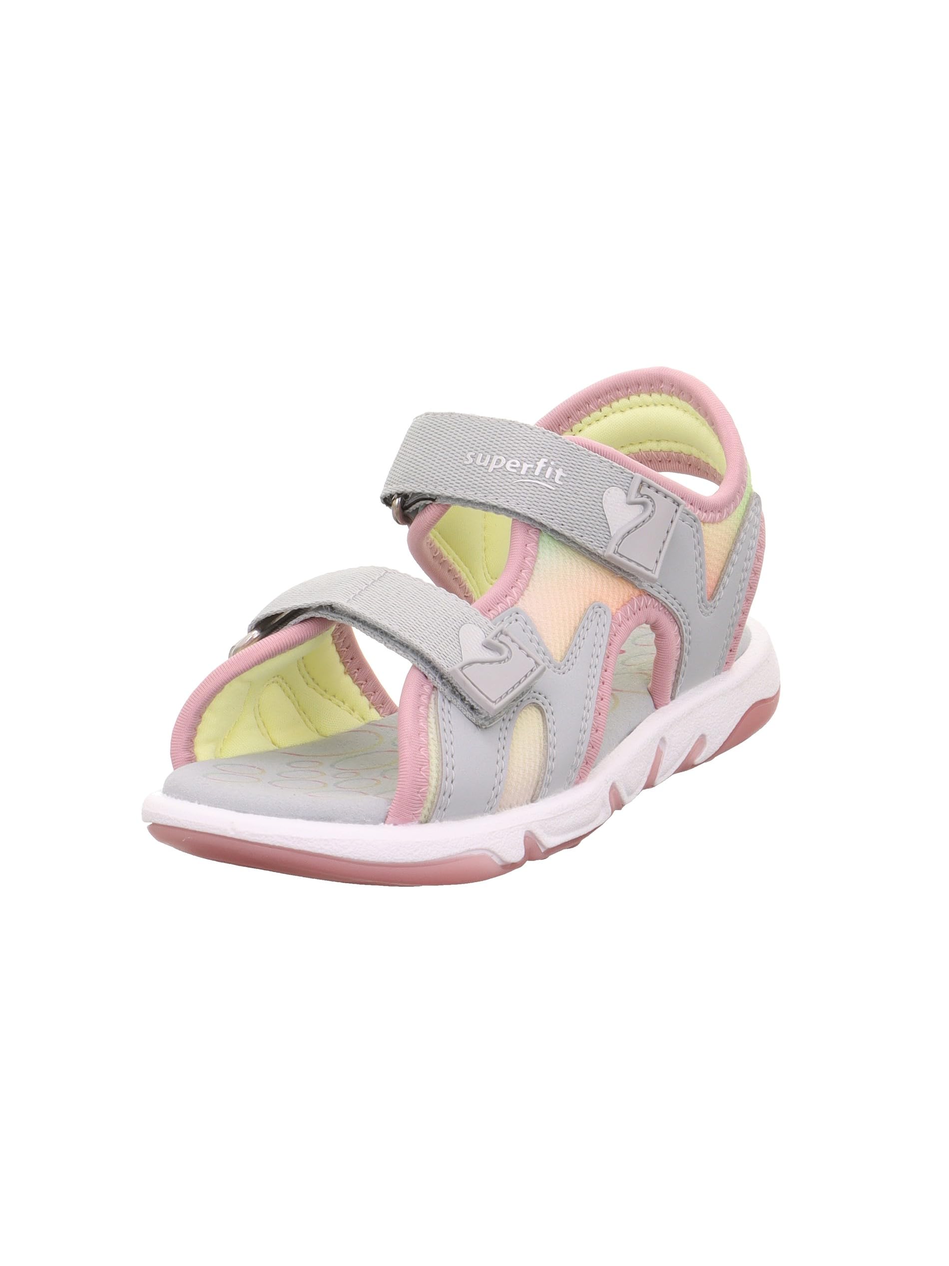 Superfit Girls' Pebbles Sandals, Light grey pink 2500, 14 UK