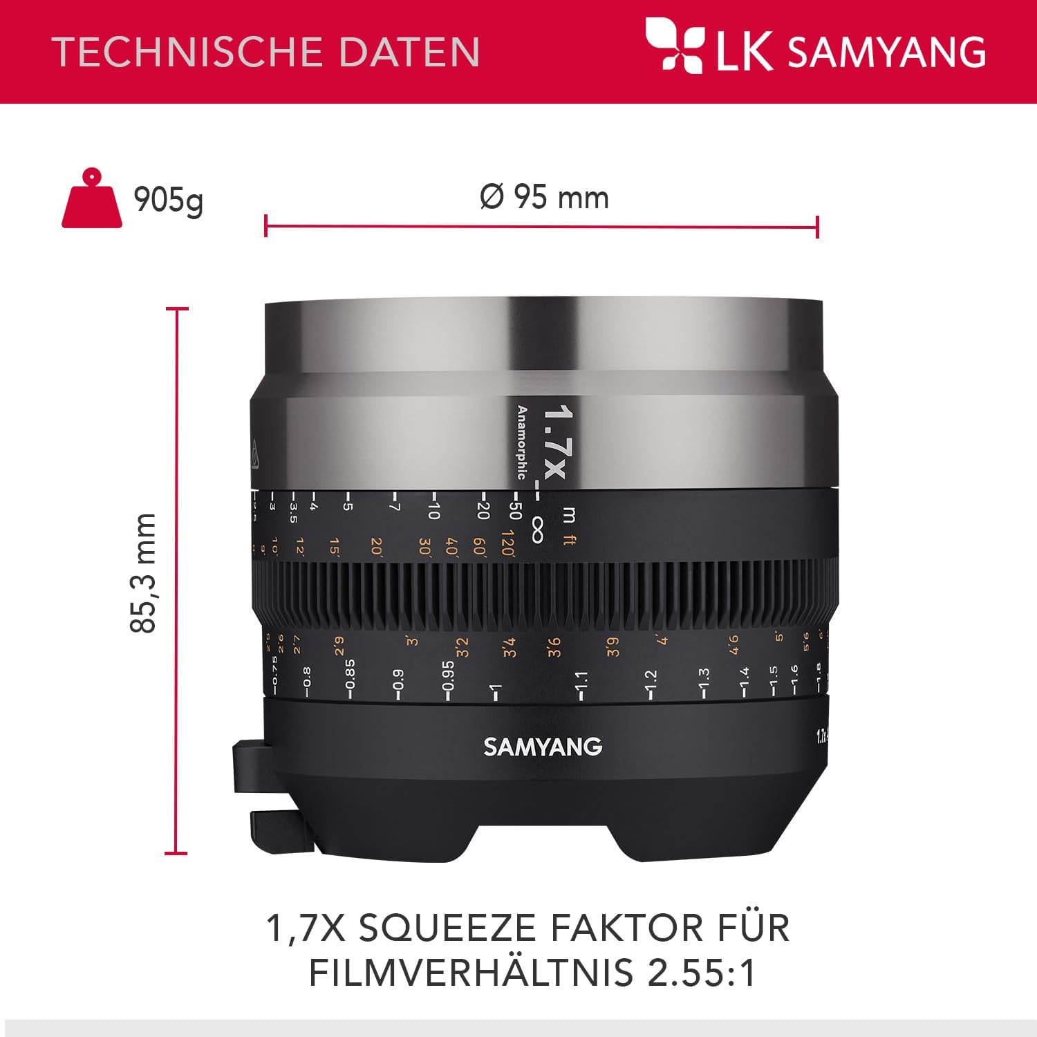 Achetez Samyang - V-AF 1.7x Anamorphic MF adapter chez Senegal