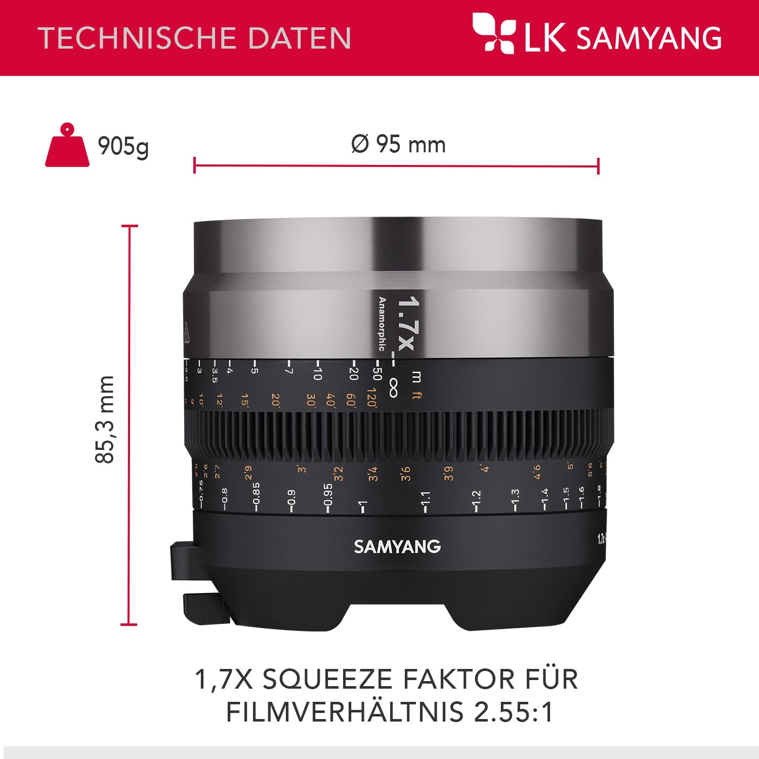 Samyang - V-AF 1.7x Anamorphic MF adapter