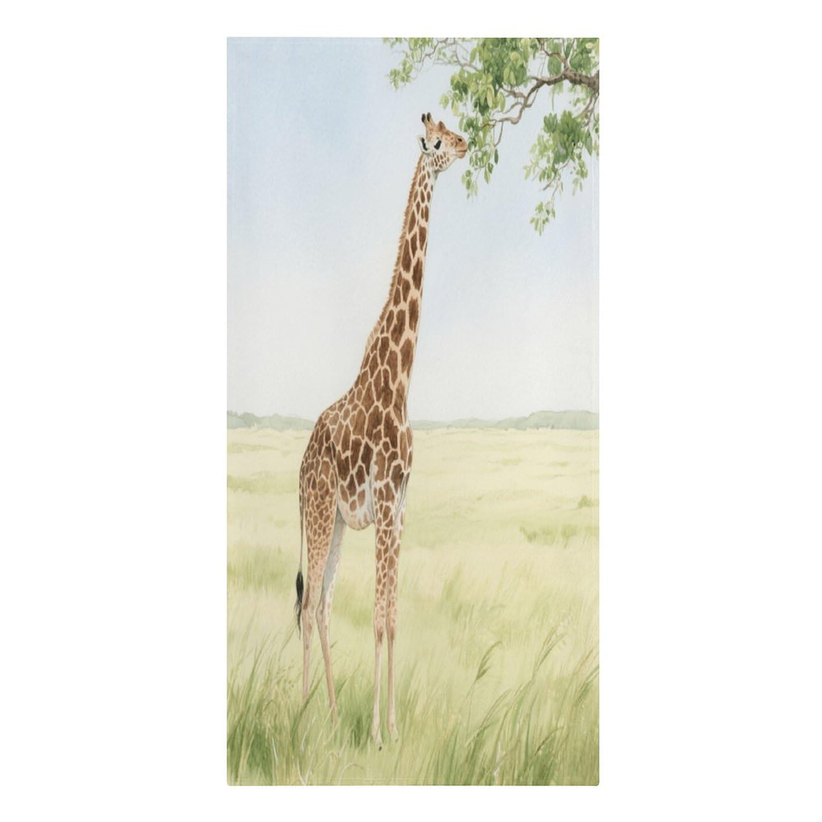 Fekiloot Men's Style Giraffe Stretching Its Neck To Eat Leaves Large Beach Towel, Travel Towel For Adults Wo, Pool Towels For Beach, Camping, Swim Pool, Gym, Sports& Yoga 61.4"X30.3"