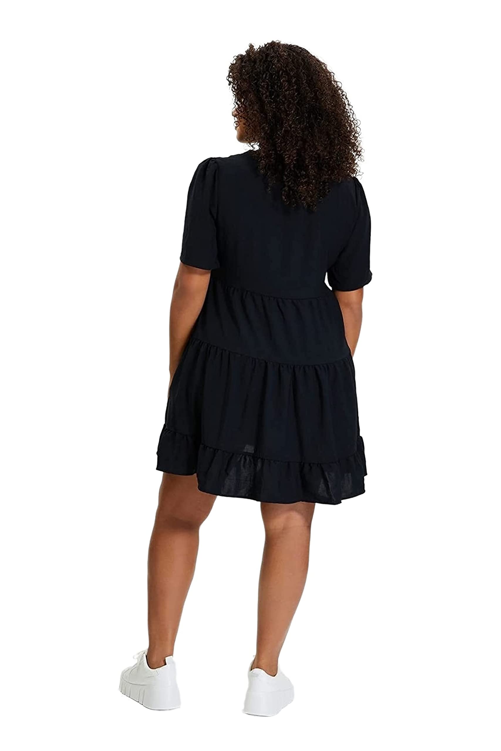 Trendyol Women Mini Shift Regular fit Woven Dress,Emerald,34