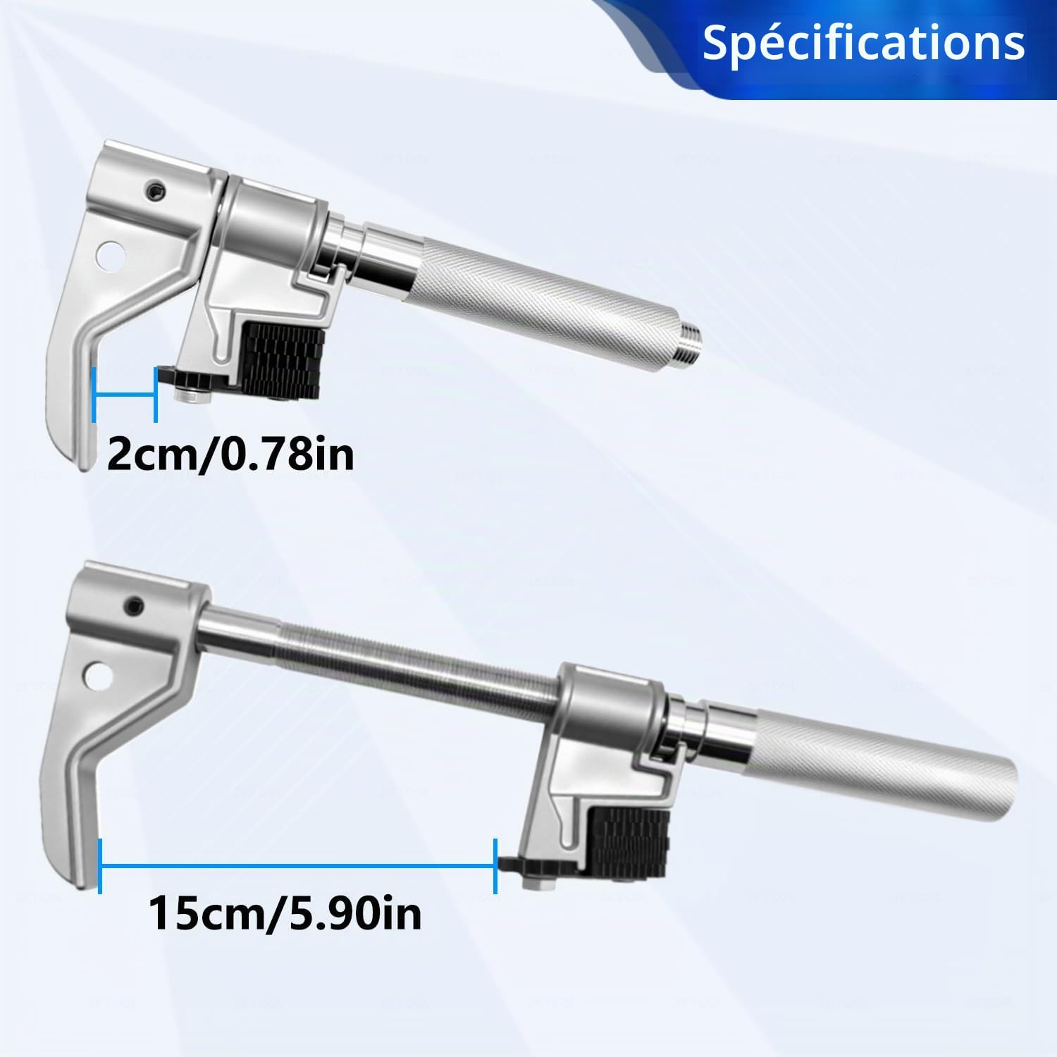 ZKTOOL Outil Universel de Réparation de Filetage Externe, Chasse-Filet Extérieur, Encocheuse de Filetage Externe, Outils de Réparation de Filetage Robustes, pour Diamètre Extérieur de 1-1/4" à 5"