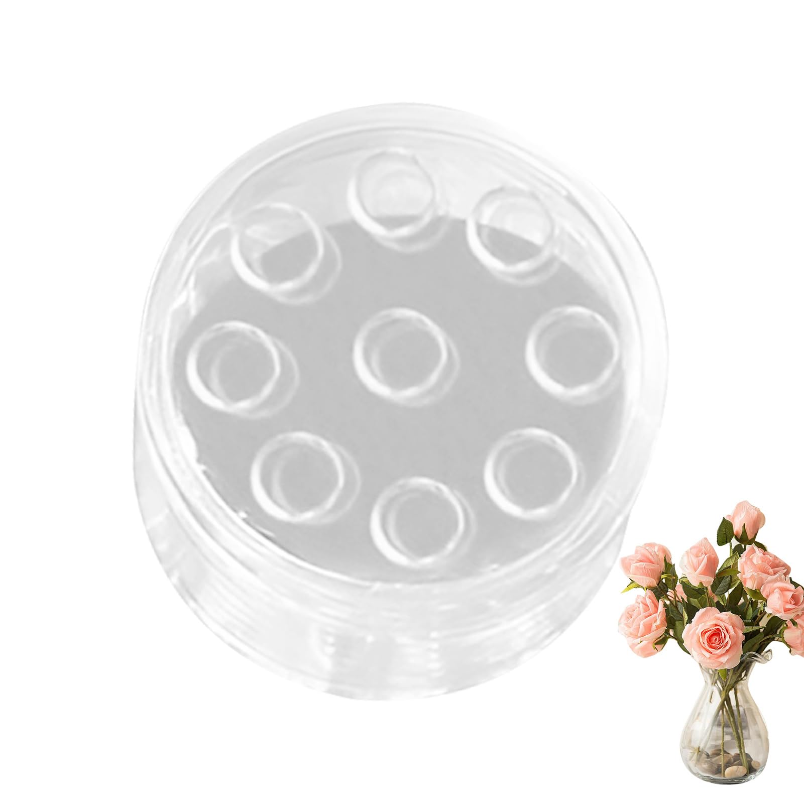 Supporto Spiralato Per Steli Di Fiori - Porta Bouquet Trasparente Per Vasi E Composizioni Floreali - Foto 8