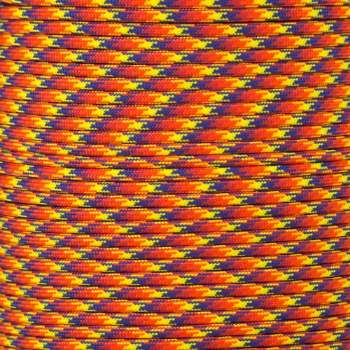 PARACORD PLANET 1000' Spool Of Parachute 550 Cord Type Iii 7 Strand Paracord Over 200 Colors Sunburst