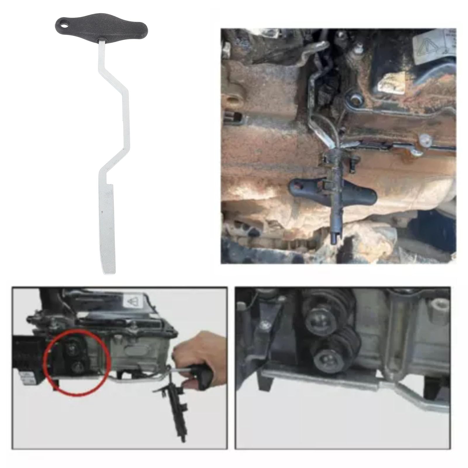 Herramienta de Extracción de Directo T10407 Palanca de Desmontaje de Directo de Acero Chrome Vanadium para Transmisión de Doble Embrague de 7 Velocidades